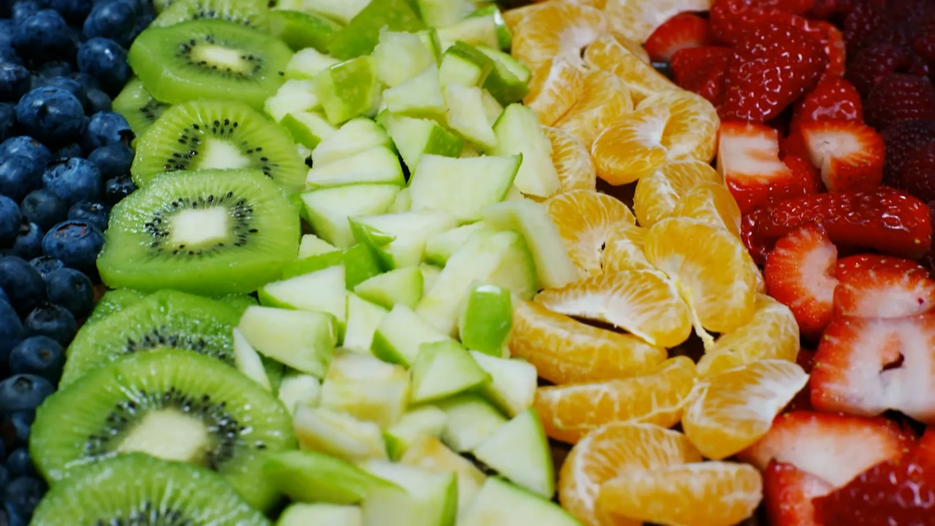 smoothie ingredients arranged on a counter