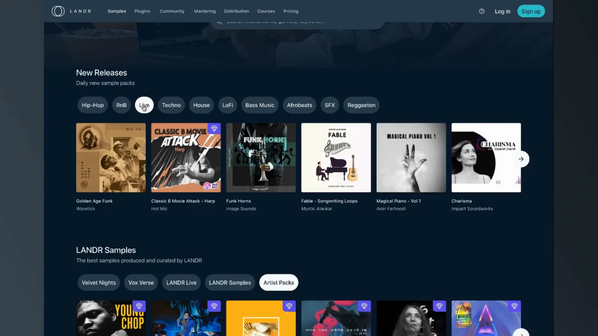 Rap Drum Kits 2025: The Definitive Guide to the Best Sites for Drum Kits 9 Lander Samples interface and example loops