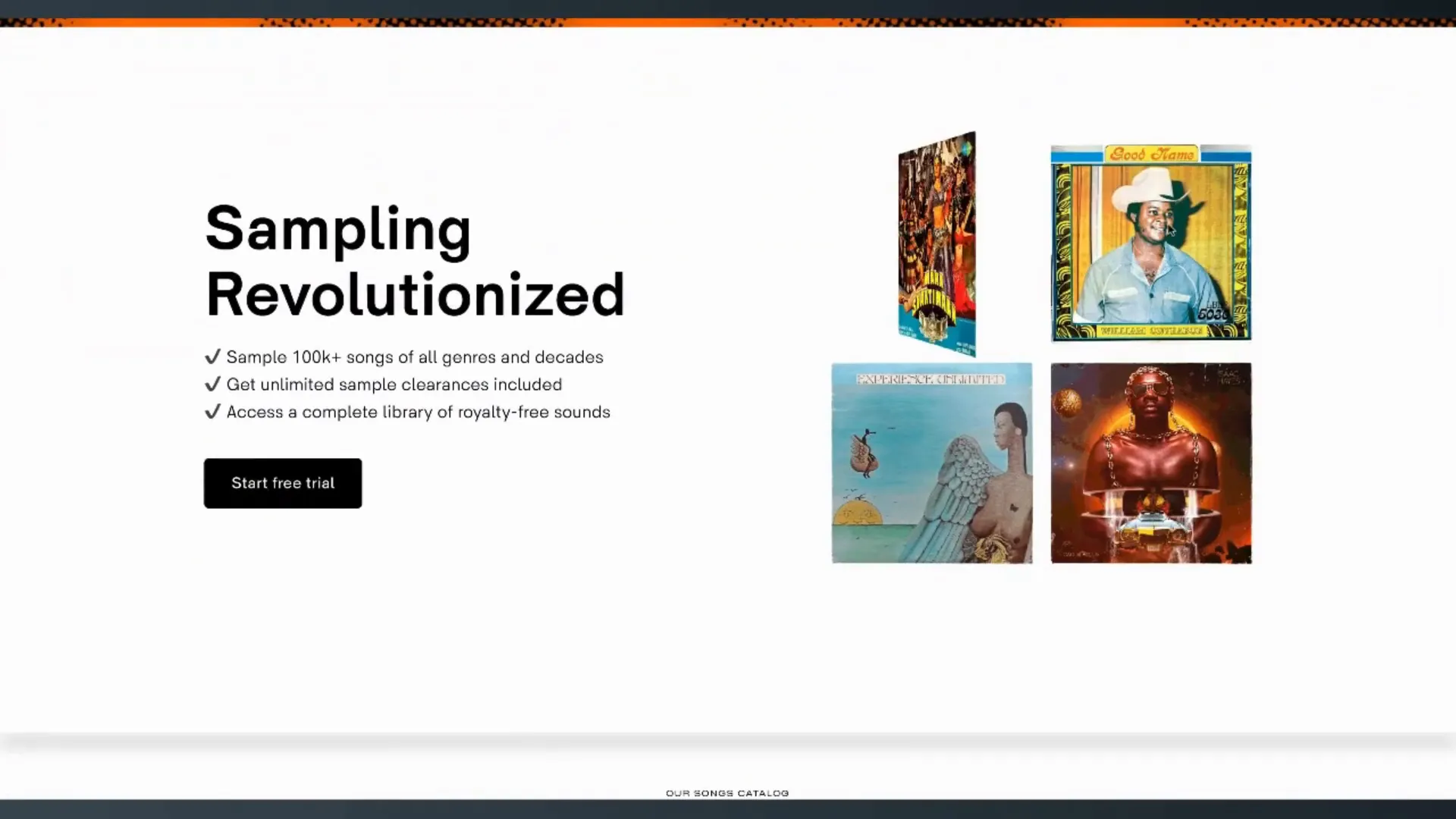 Rap Drum Kits 2025: The Definitive Guide to the Best Sites for Drum Kits 12 Tracklib library interface with vintage records and song previews