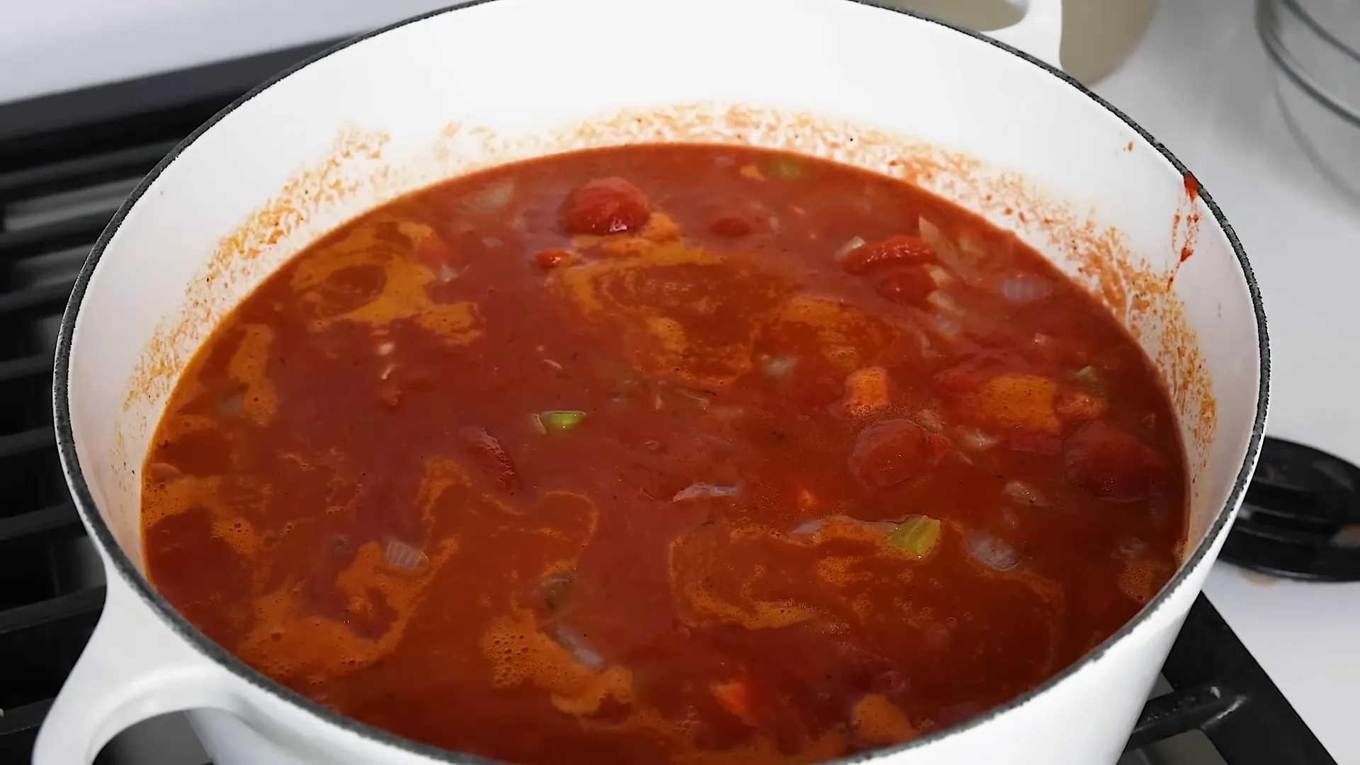Simmering the soup