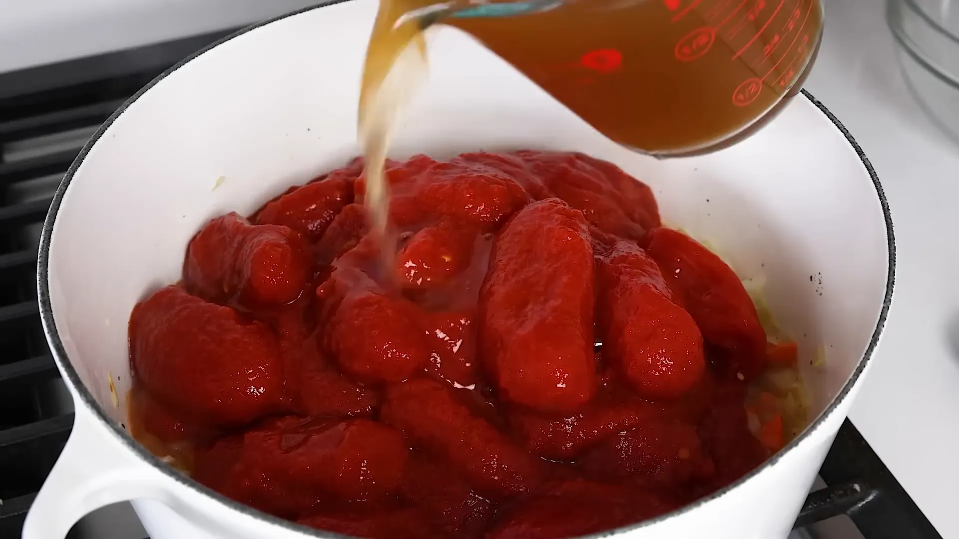 Stirring in broth