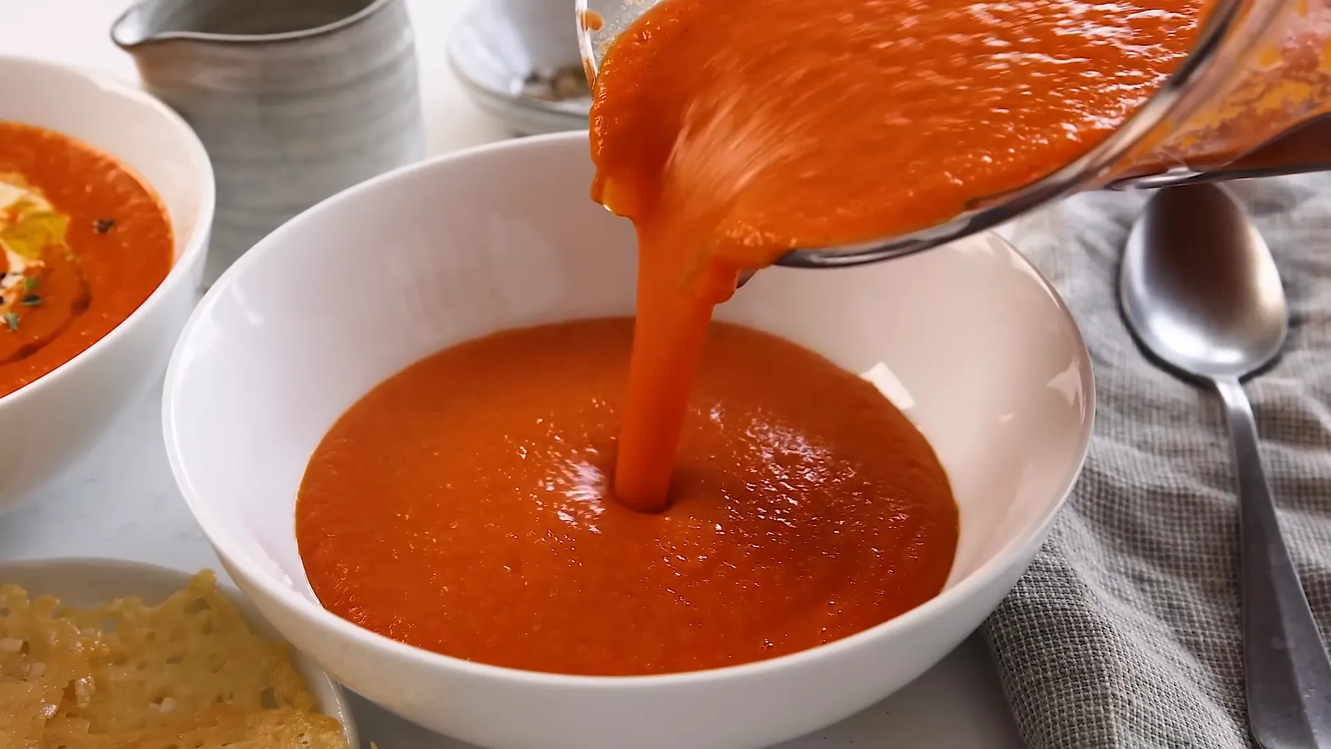 Blending the soup