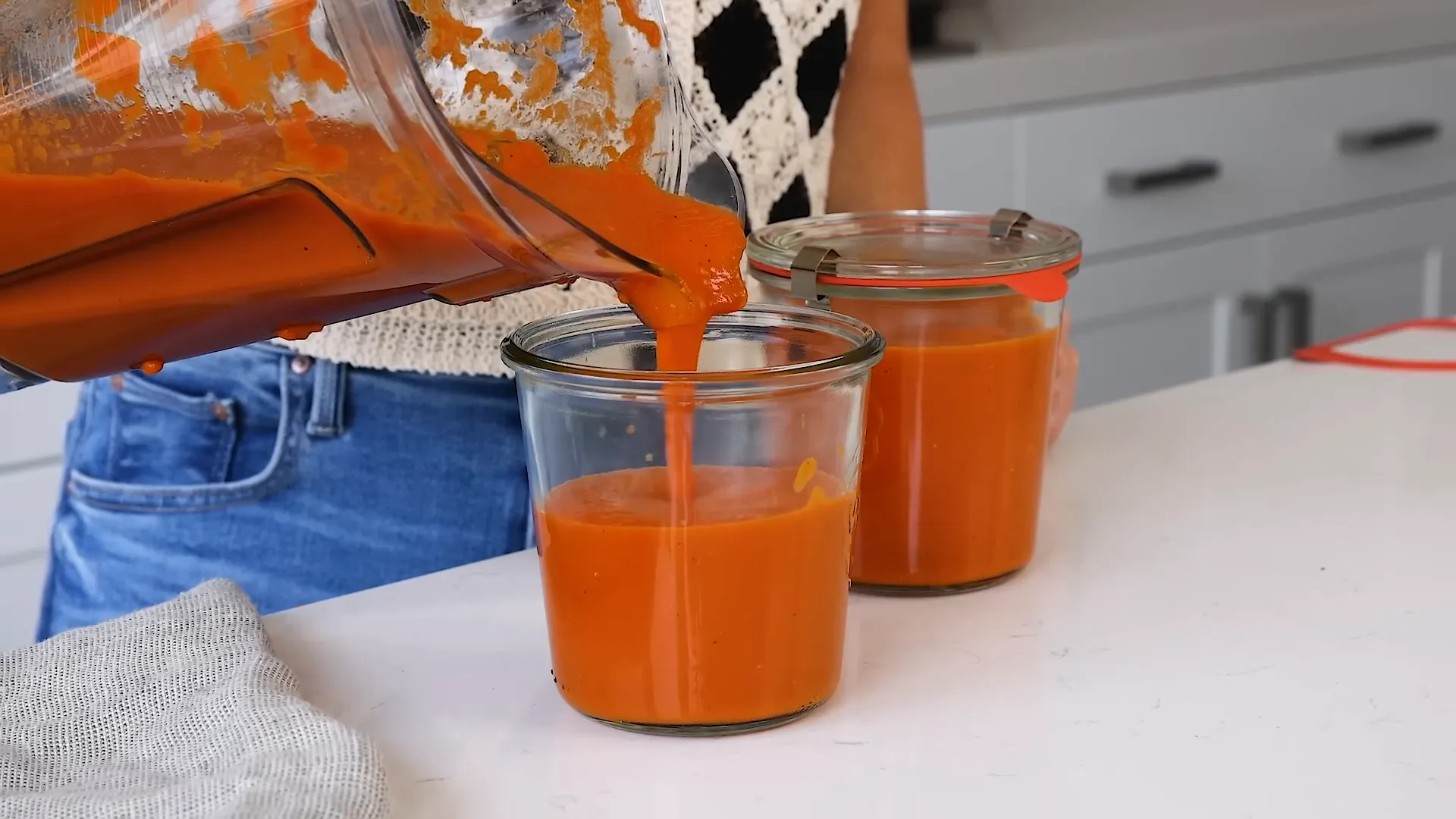 Freezing soup for later