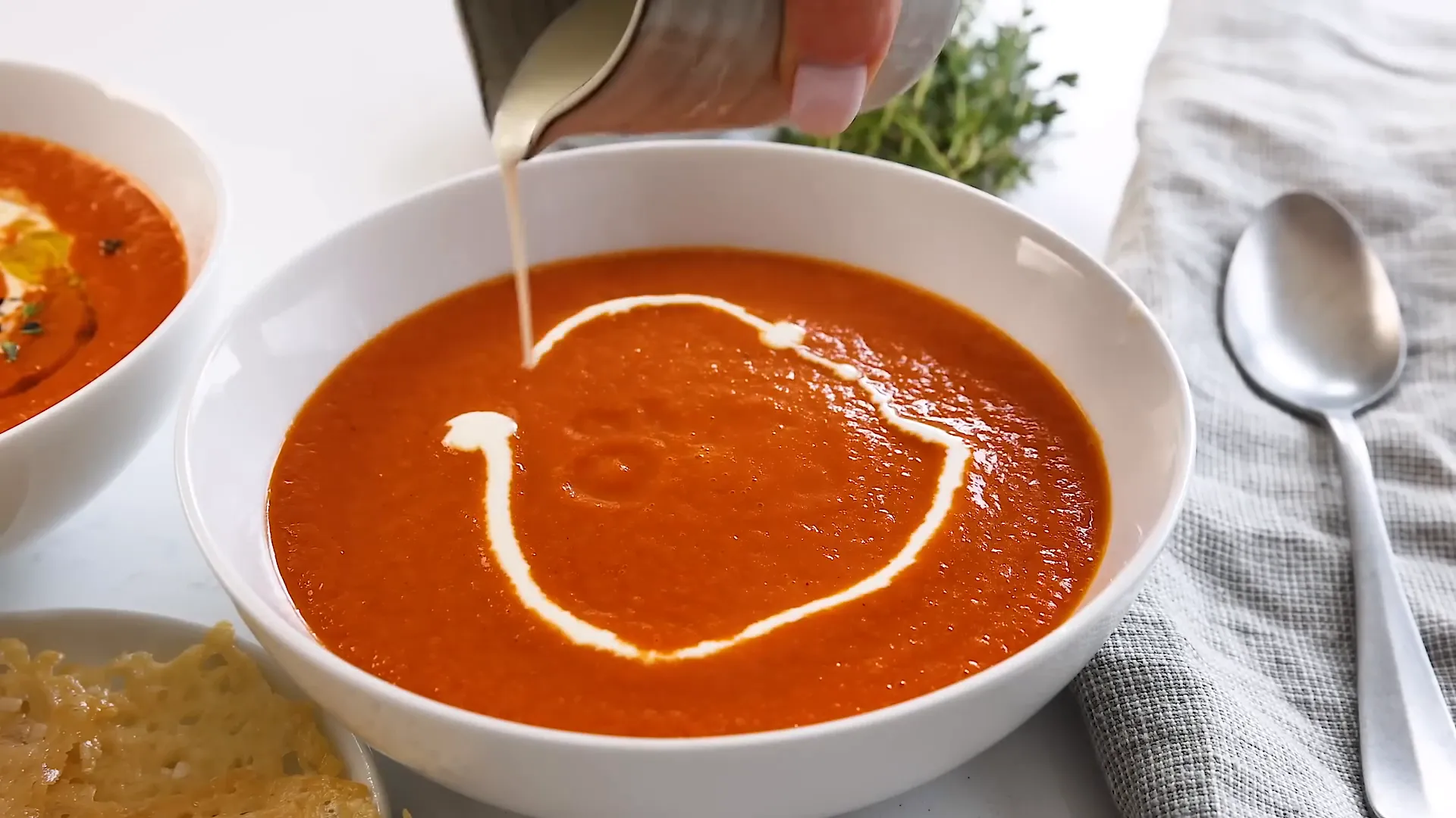 Garnishing the soup