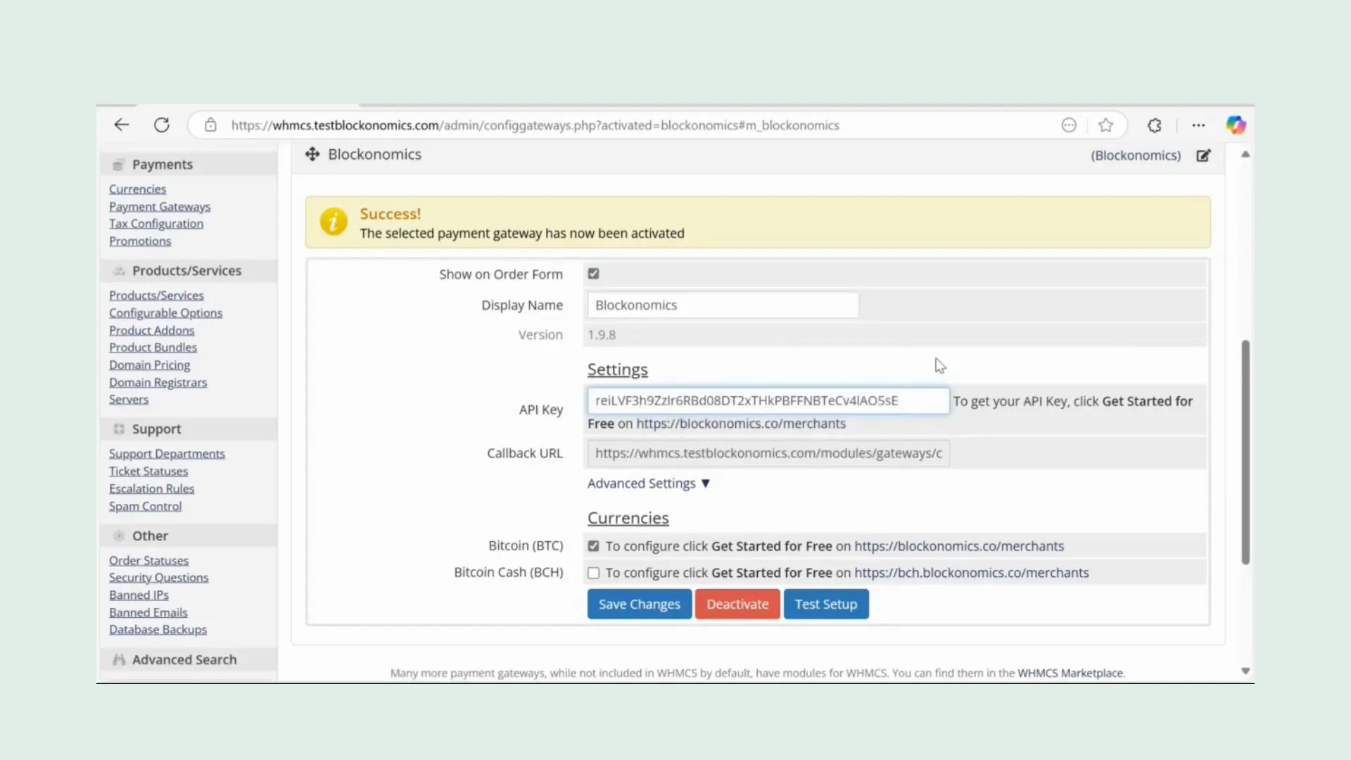 Configuring API Settings