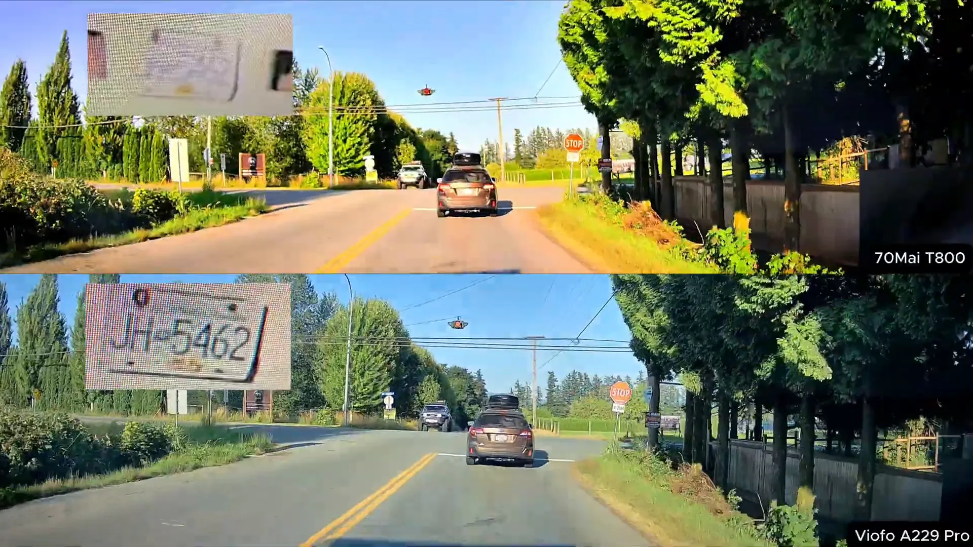 Head-on traffic license plate capture comparison
