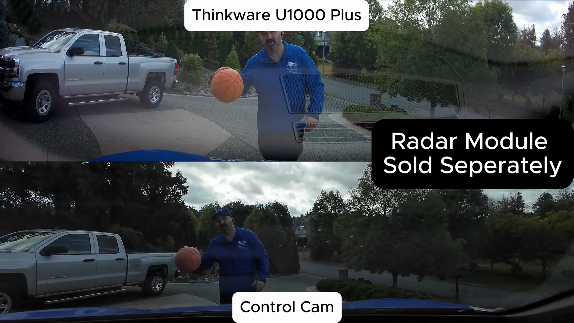 Thinkware U1000 Plus in radar parking mode