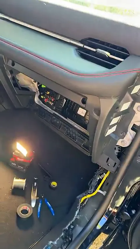Accessing the fuse box behind the glove box in 2025 Ford Explorer