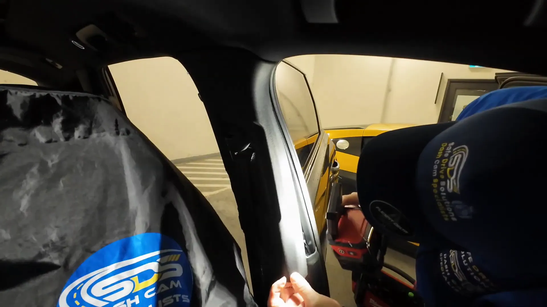 Removing the B-pillar.