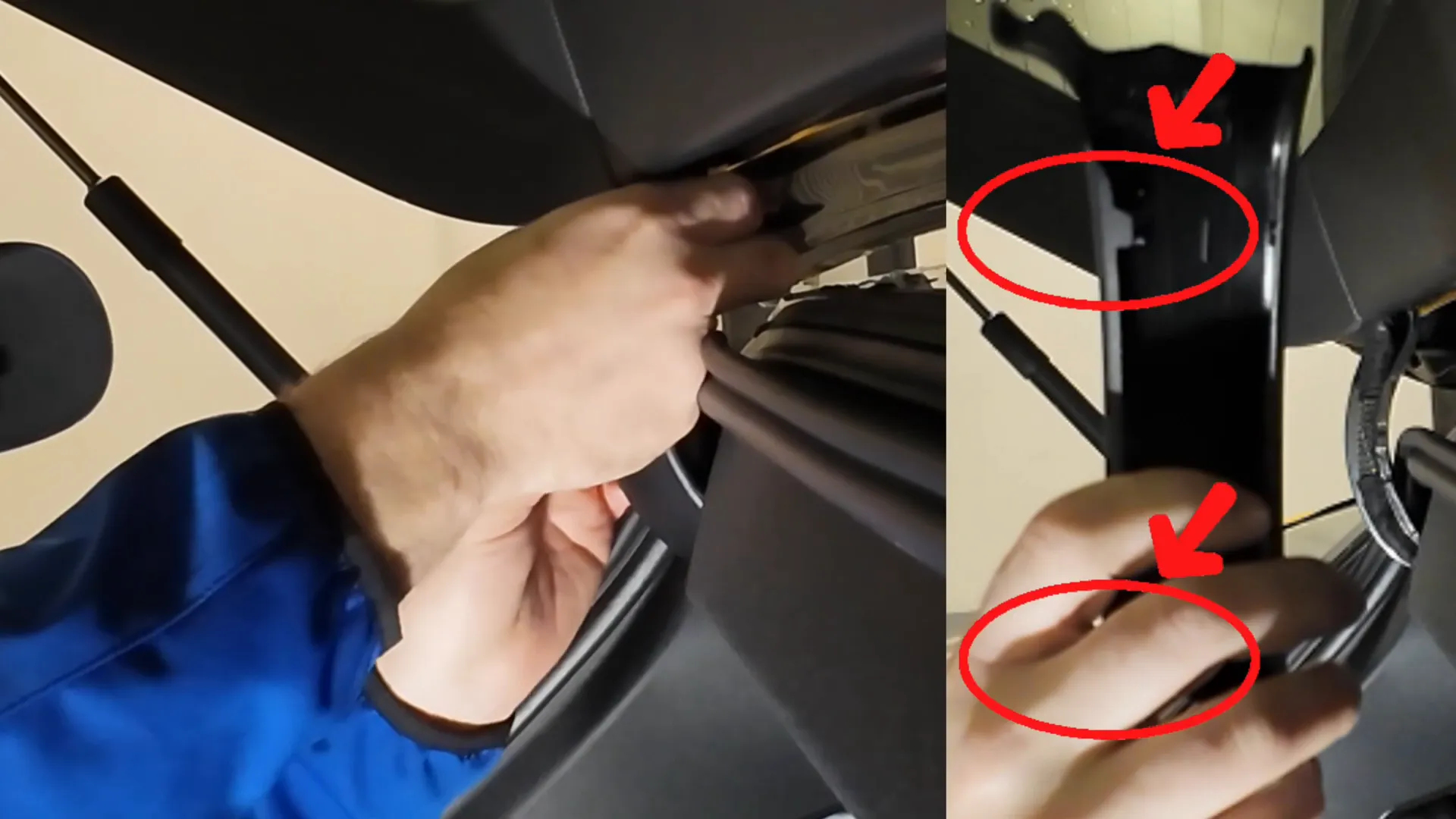Removing the hatch cover panel.