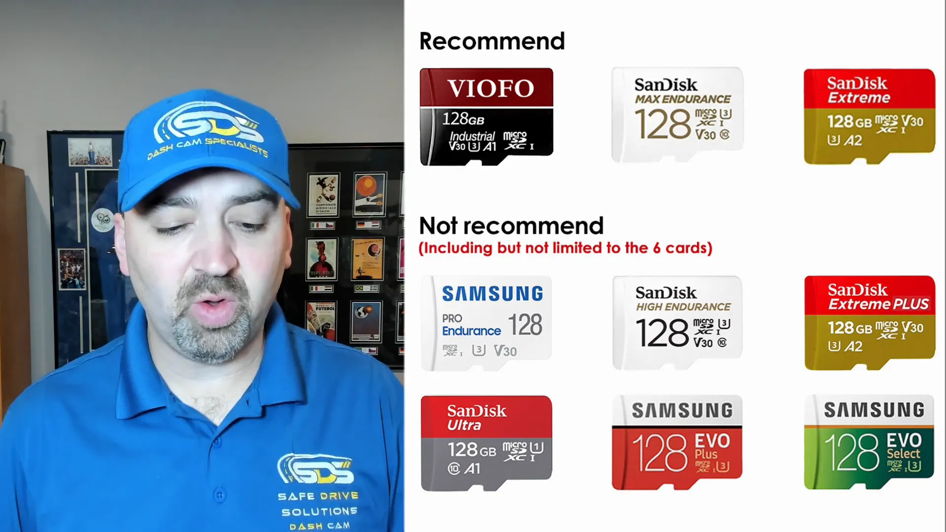 List of recommended SD cards for Viofo dash cameras