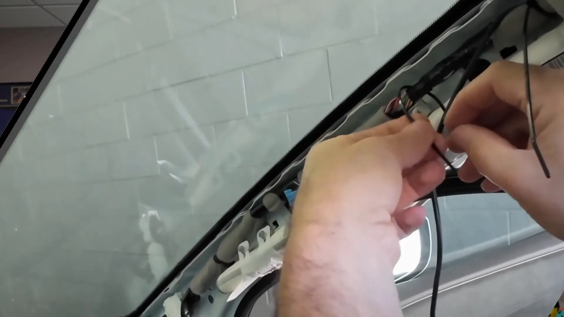 Removing the A-pillar to inspect wiring behind it