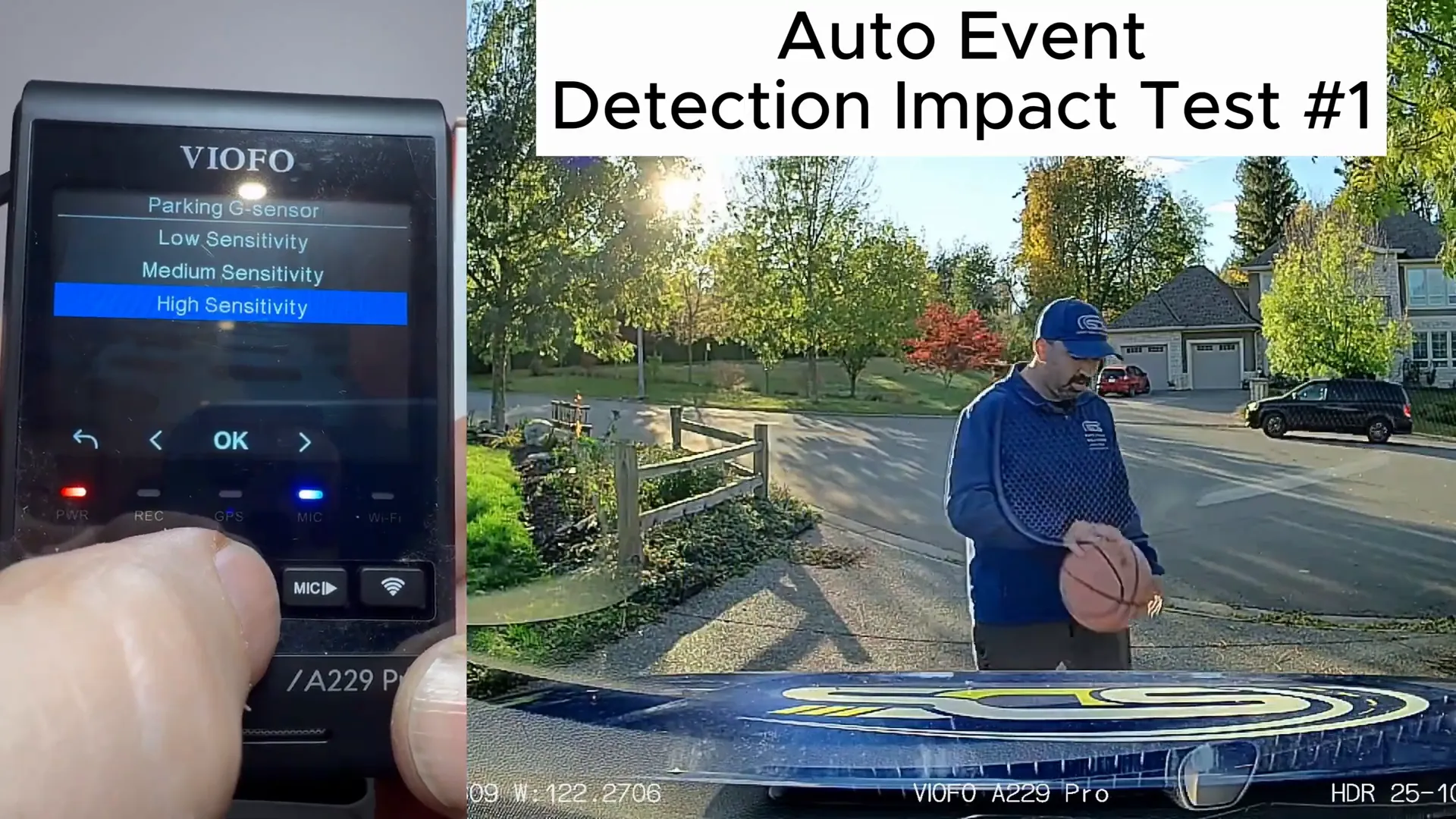 Adjusting parking G-sensor sensitivity