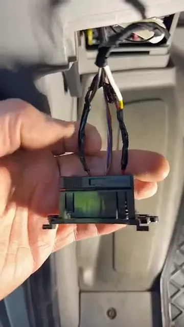 Soldered and taped connection to OBD2 plug
