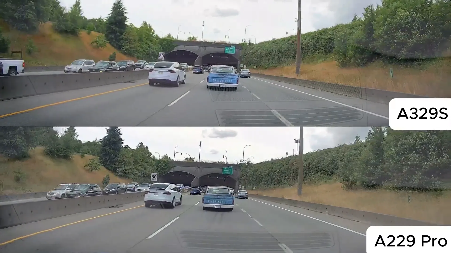 Comparison of Viofo A329S and A229 Pro dash cam footage