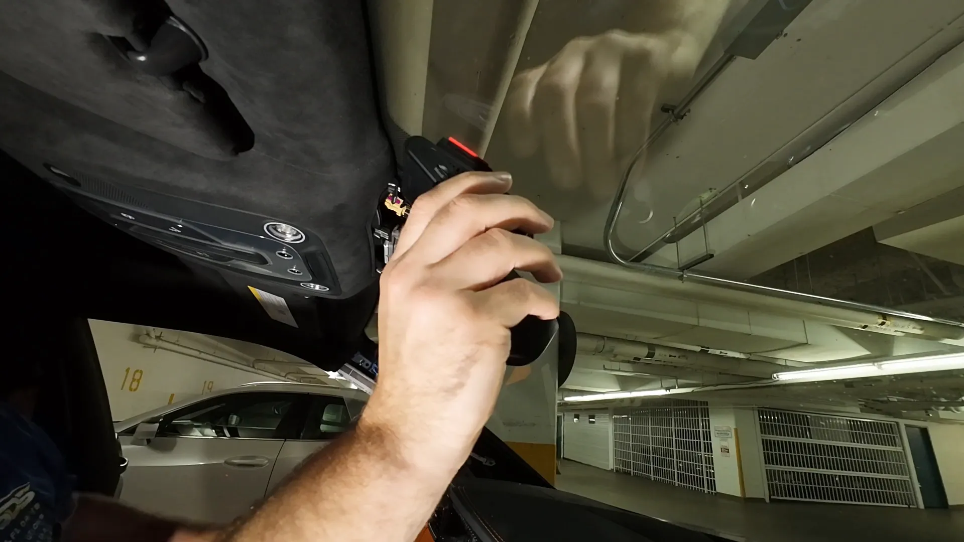 Comparing different mounting locations for the Viofo A229 Pro behind the mirror and high on passenger side