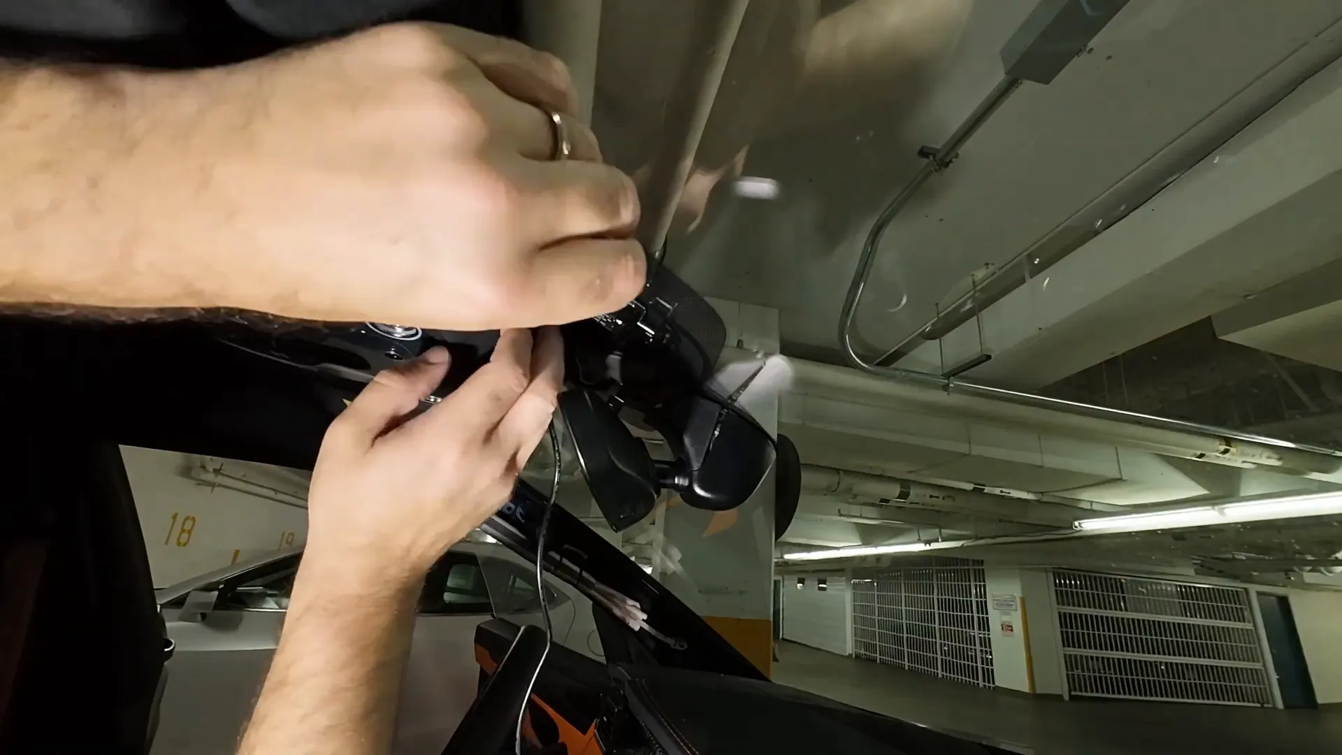 Tucking dashcam wiring into the tight headliner