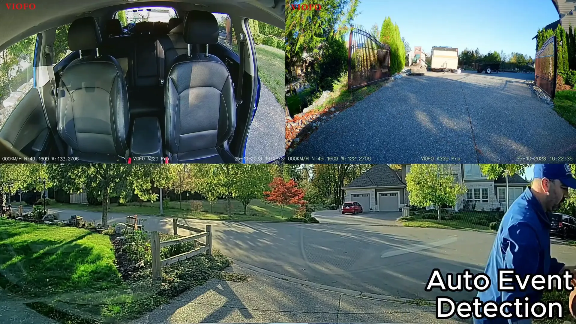 Dash camera buffering video footage before motion detection