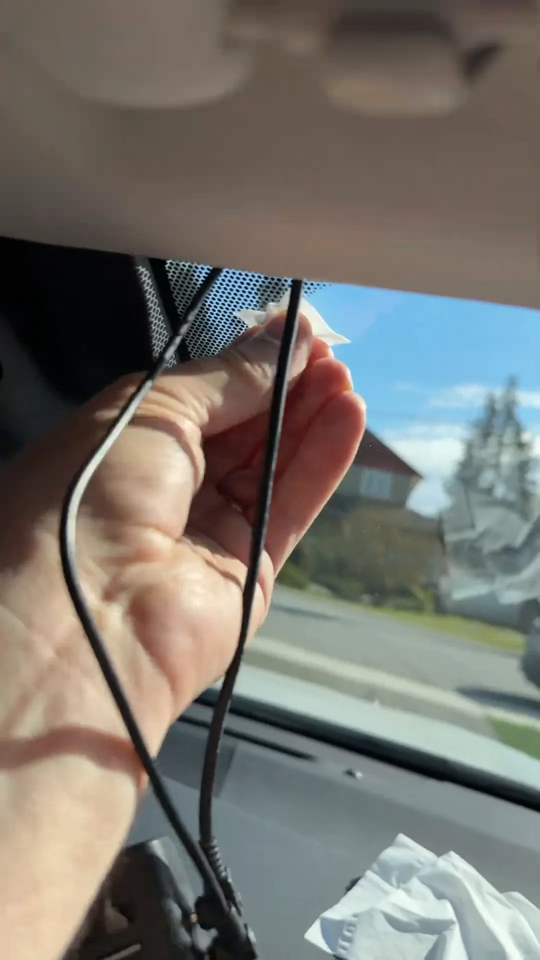 Cleaning the surface for front camera installation