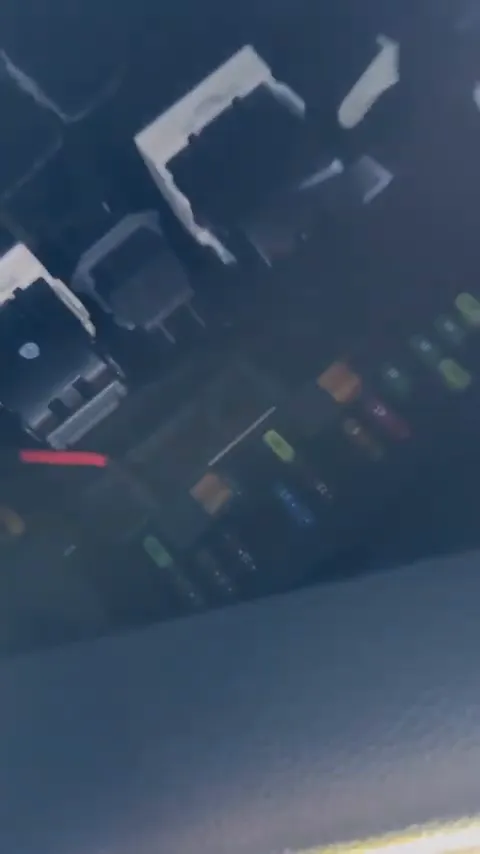 Fuse box of Ford Lightning showing installed fuse taps