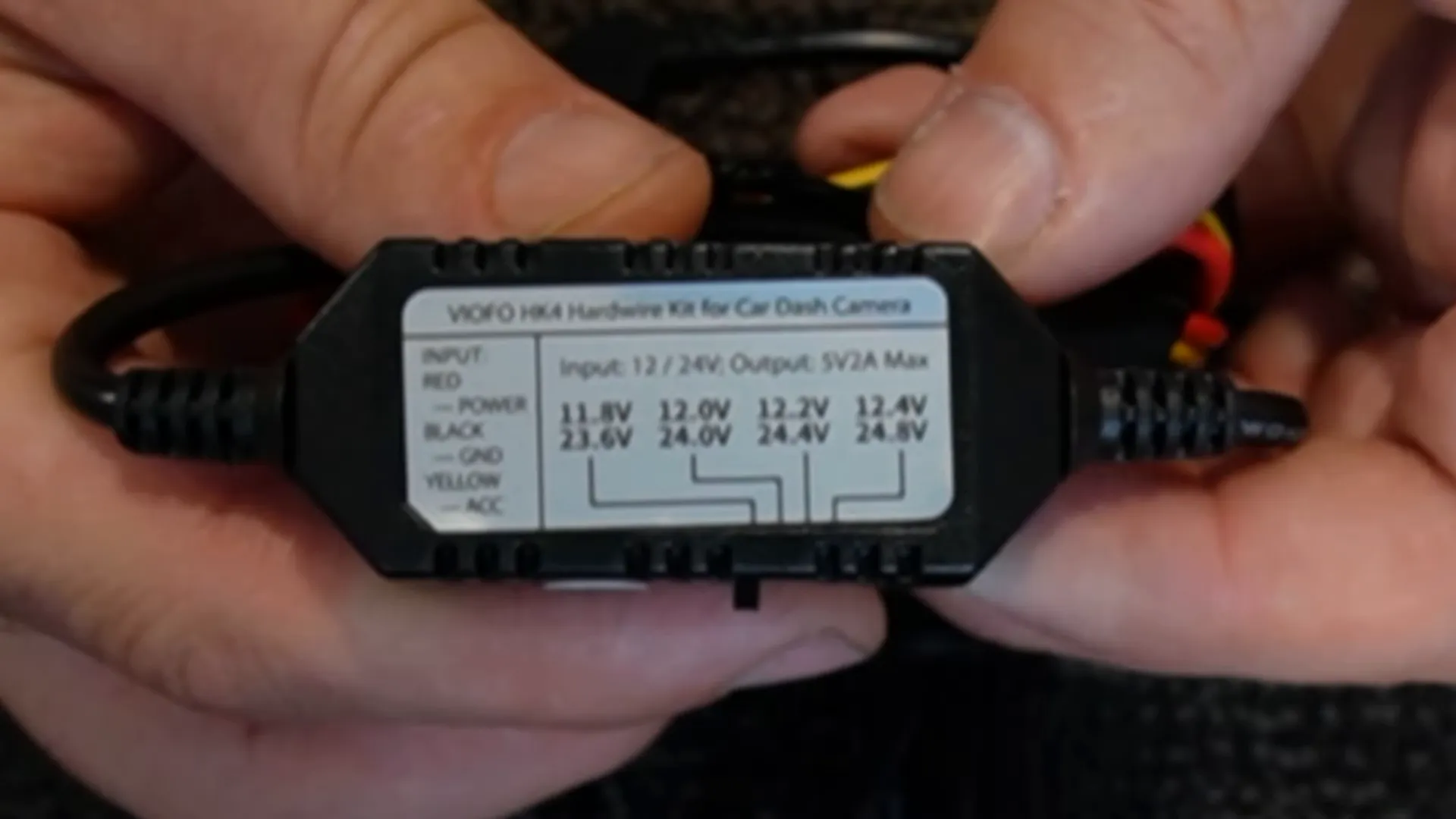HK4 hardwire kit unboxed showing selector and USB-C cable