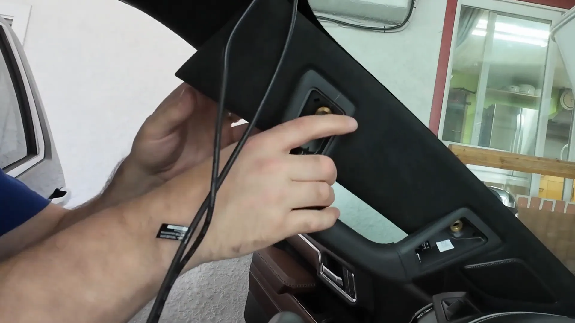Removing A-pillar panel and disconnecting tweeter speaker