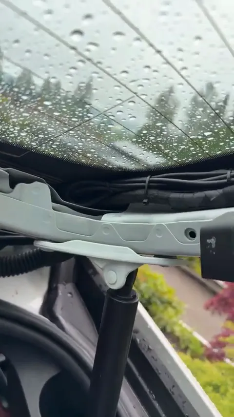 Grommet replaced and sealed to prevent leaks on BMW i4 hatch