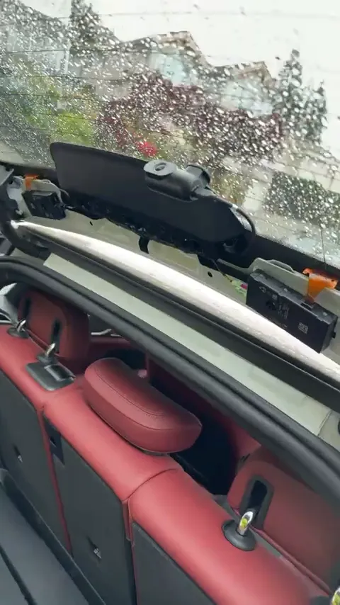 Wiring tie strapped to factory wiring harness on BMW i4 hatch