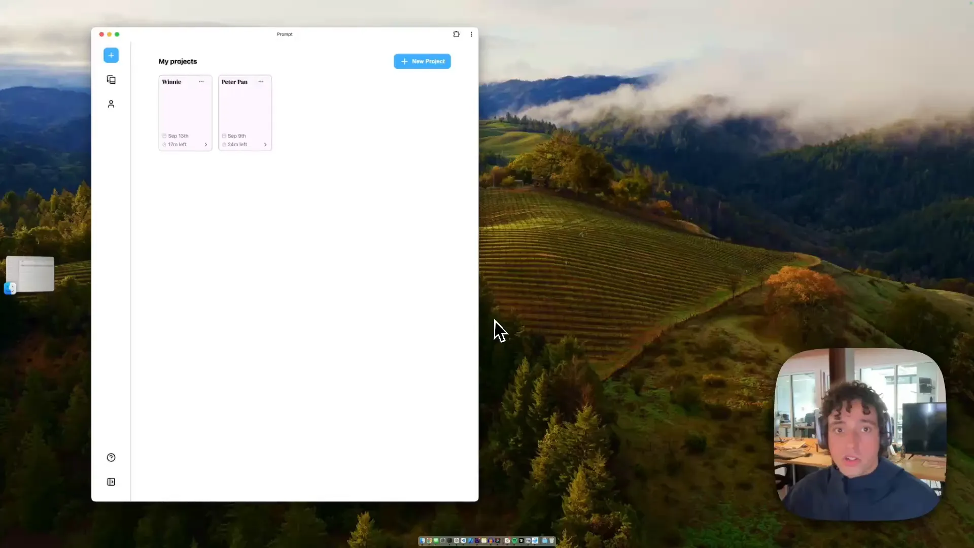 Desktop application interface