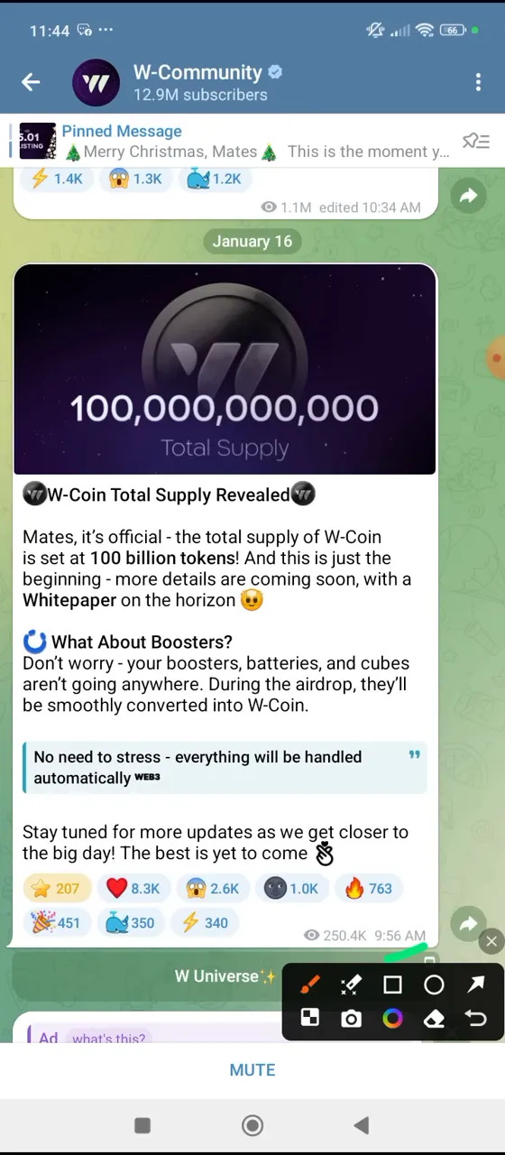 Total Supply of W-coin is 100 billion