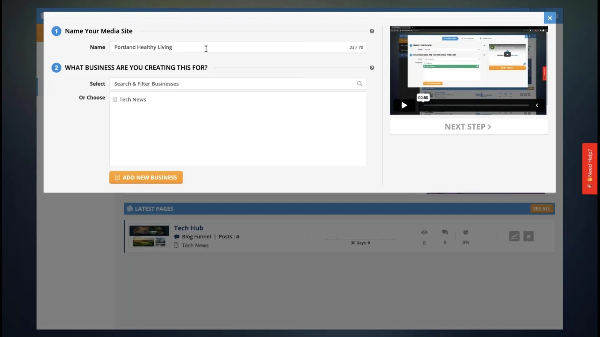 Setting up Portland Healthy Living media site example