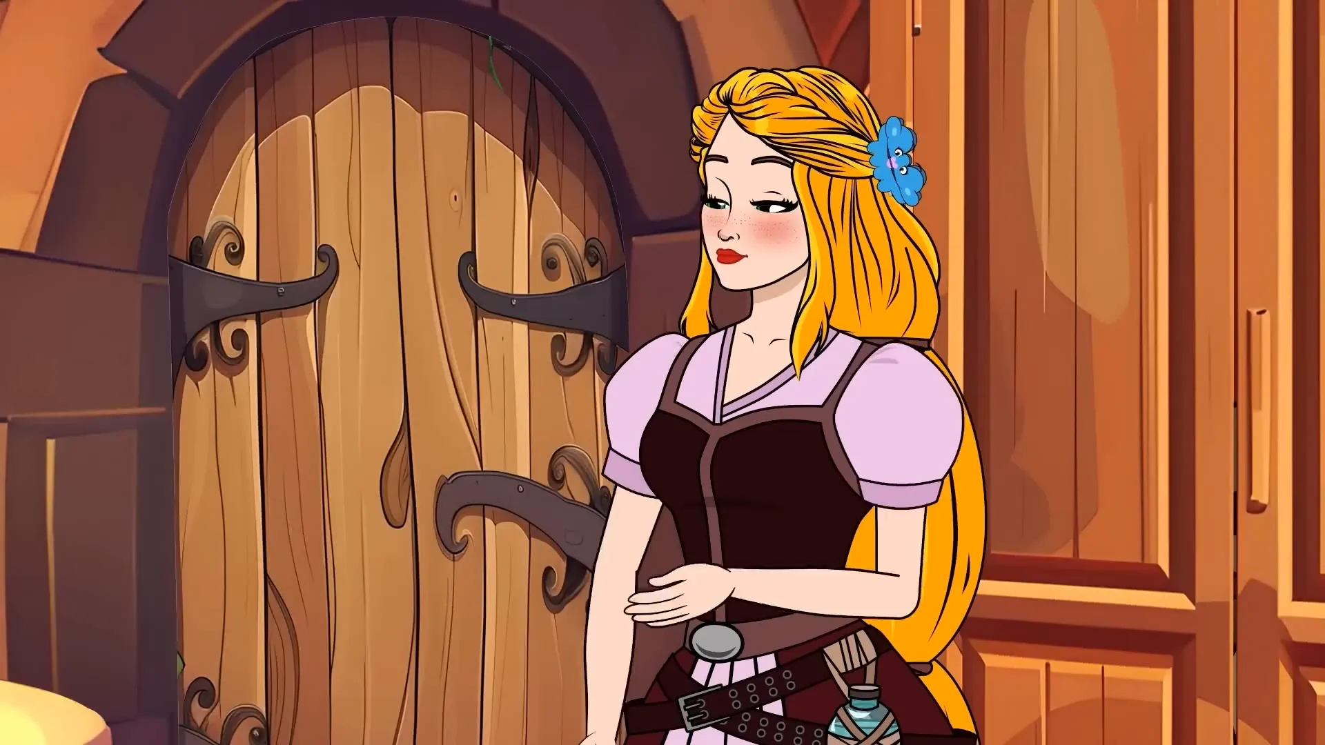 Bedtime Story: The Grumpy Queen and The Magic Necklace 9 Rapunzel saves Snow White