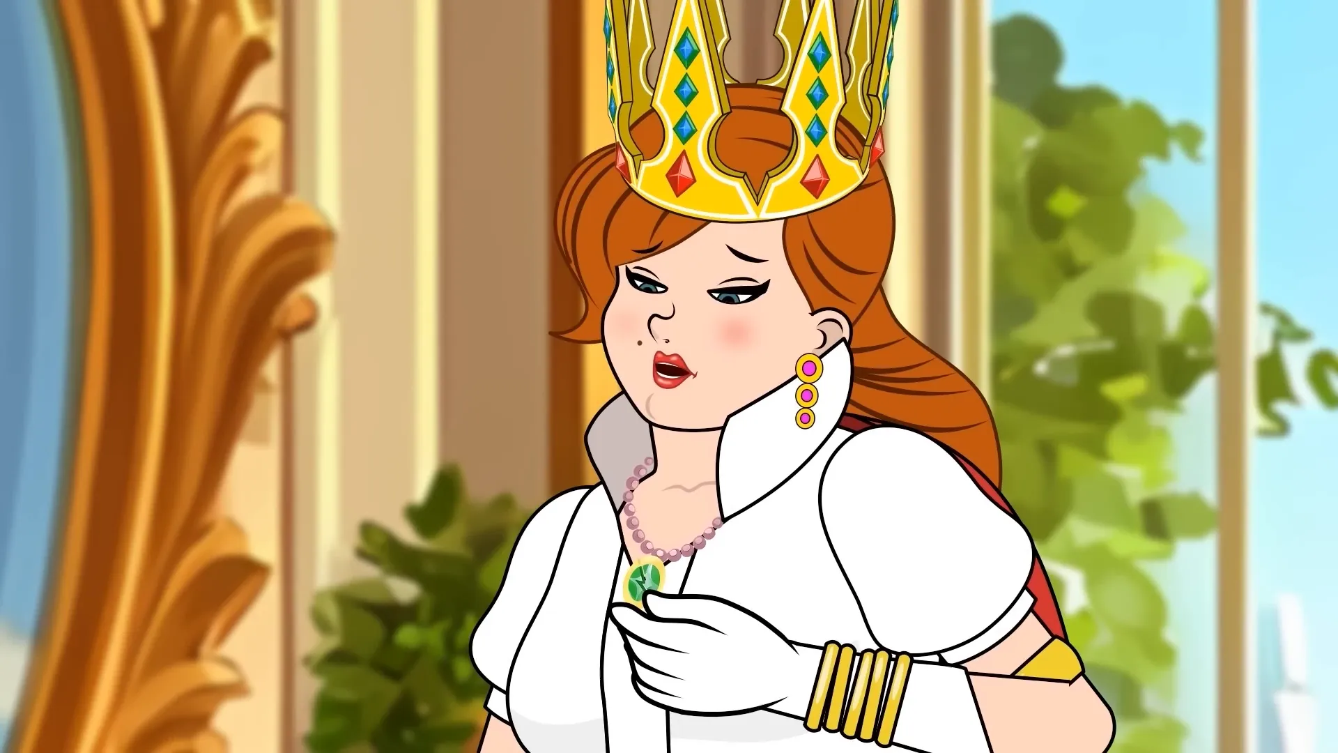 Bedtime Story: The Grumpy Queen and The Magic Necklace 6 Queen's necklace breaks