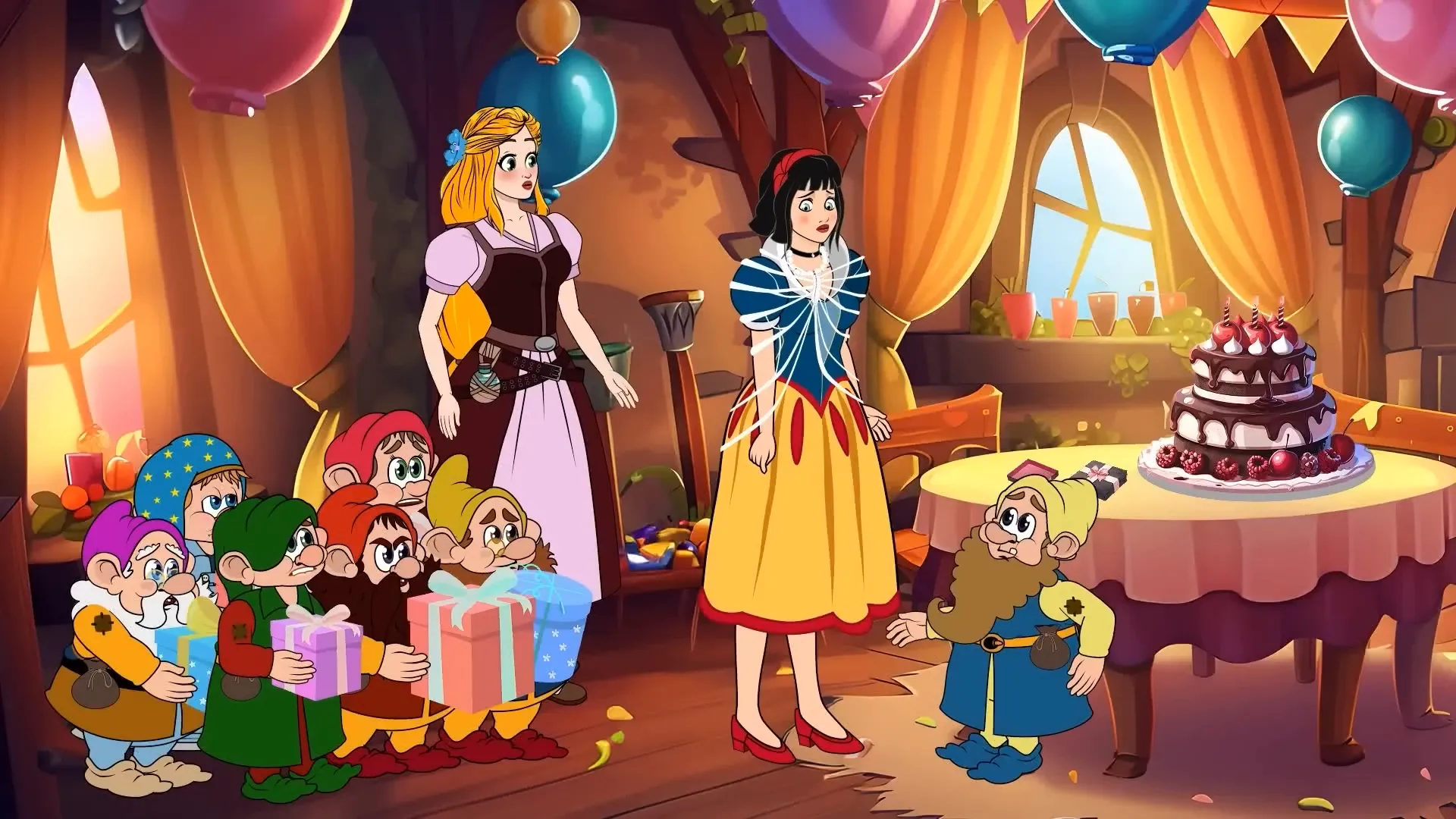 Bedtime Story: The Grumpy Queen and The Magic Necklace 8 Snow White gets trapped