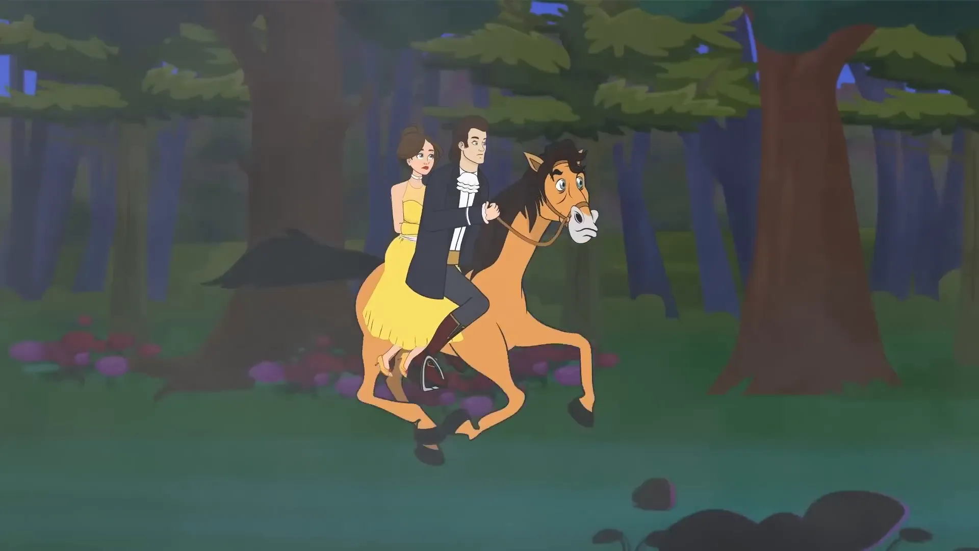 Bedtime Story: The Grumpy Queen and The Magic Necklace 10 Prince and Beauty in the dark forest