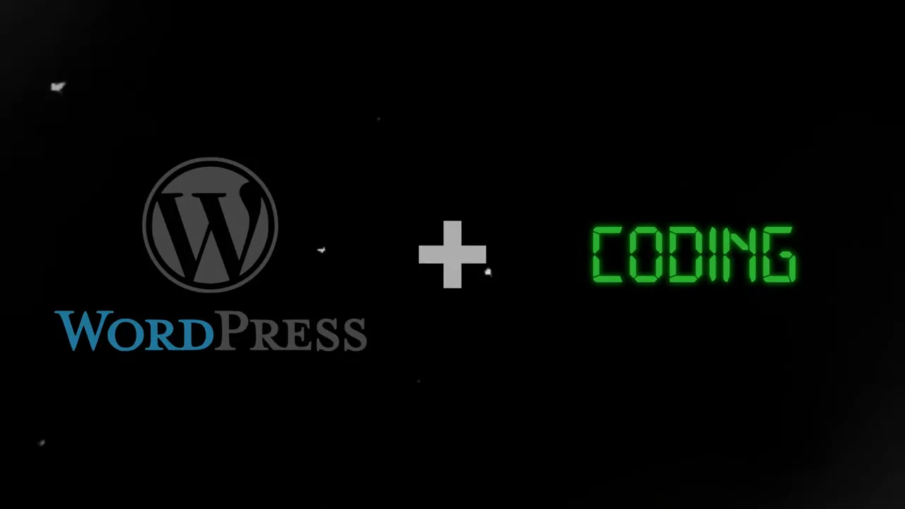Biểu tượng WordPress và chữ Coding đặt cạnh dấu cộng