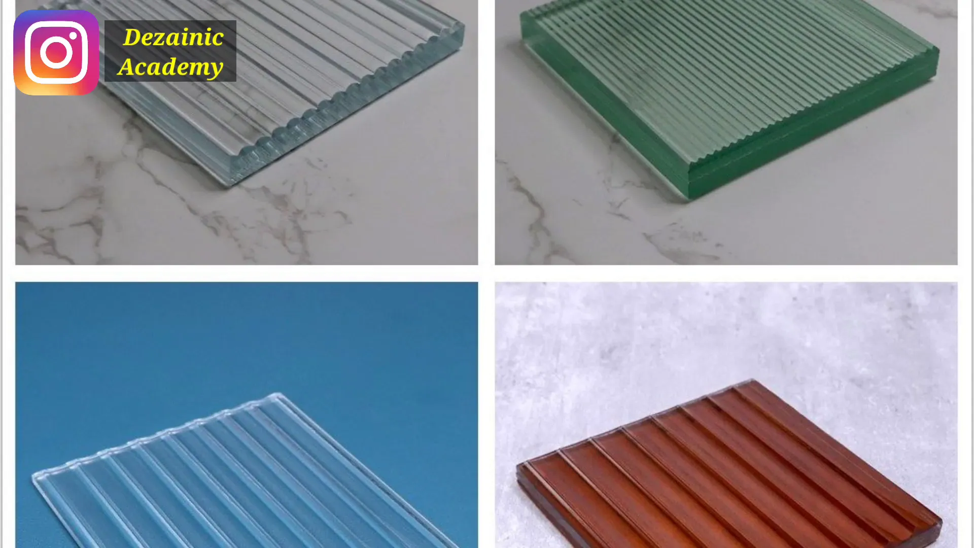 Fluted glass partition in modern interior