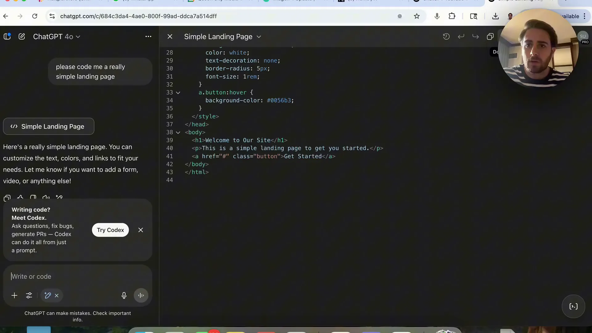 Opciones para descargar archivos desde Canvas en ChatGPT