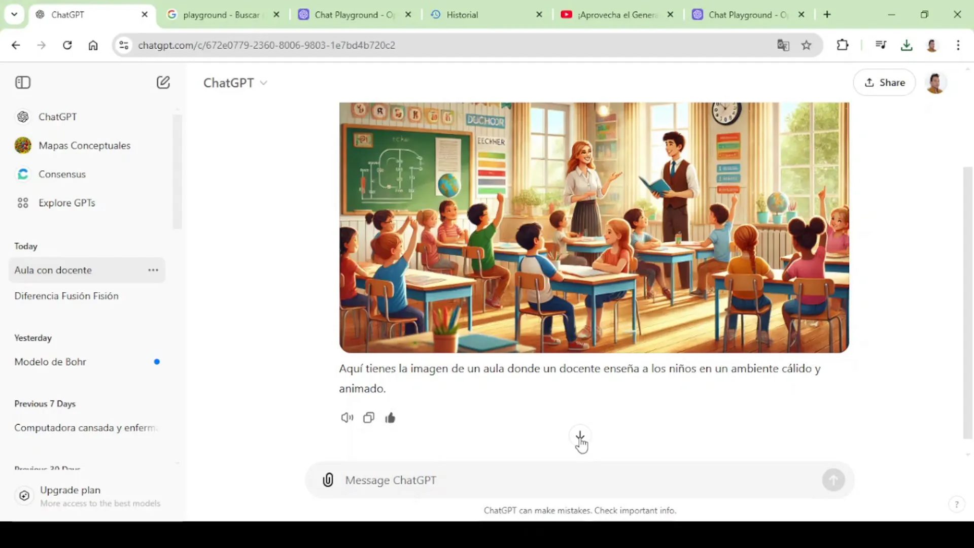 Generación de imágenes con el botón Create Image