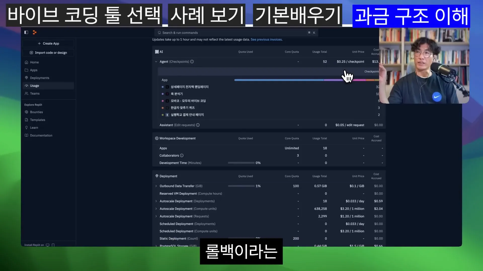 레플릿 과금 구조와 체크포인트 설명