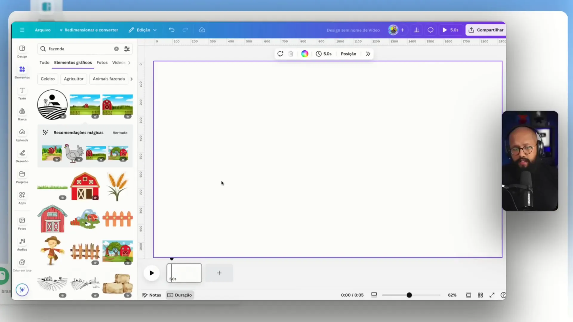 Usando a inteligência artificial do Canva