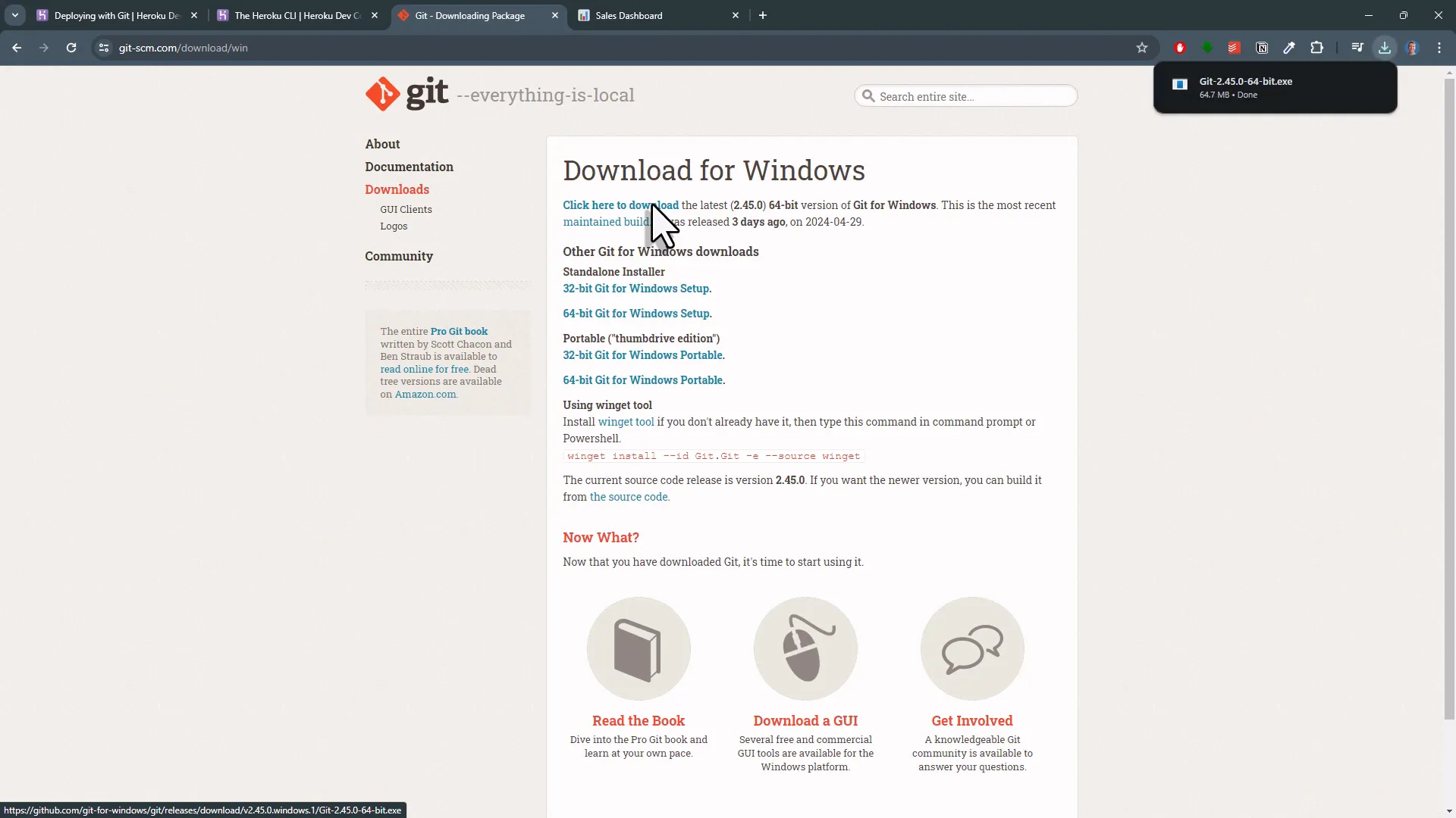 Downloading Git