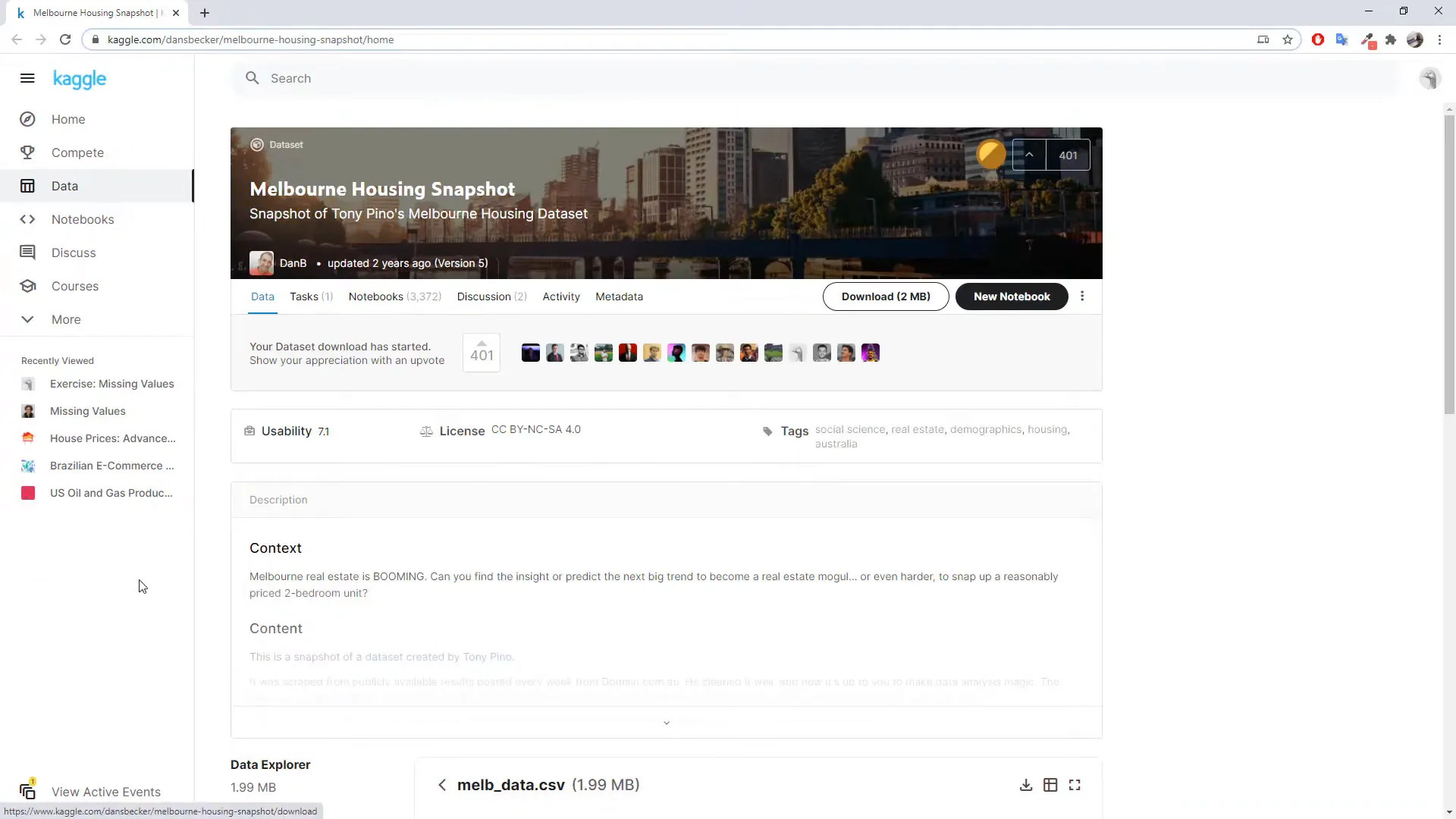 Melbourne housing dataset