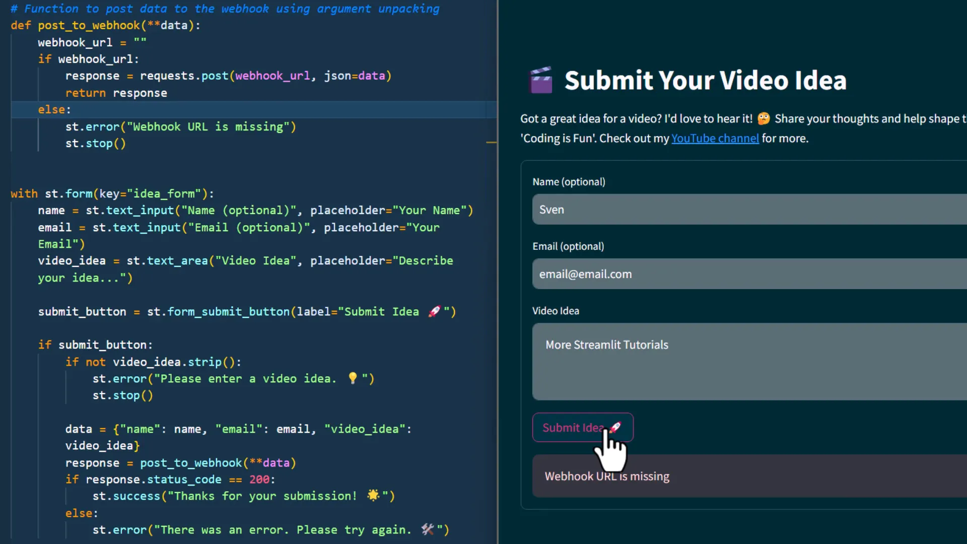 Webhook explanation