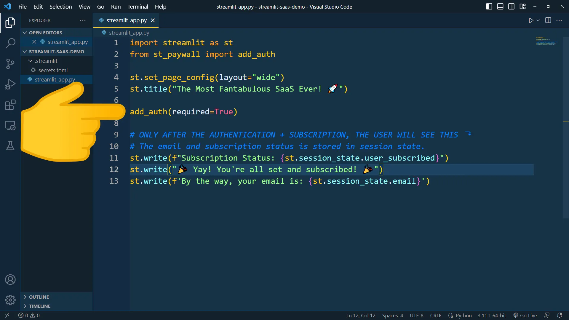 Running the Streamlit app