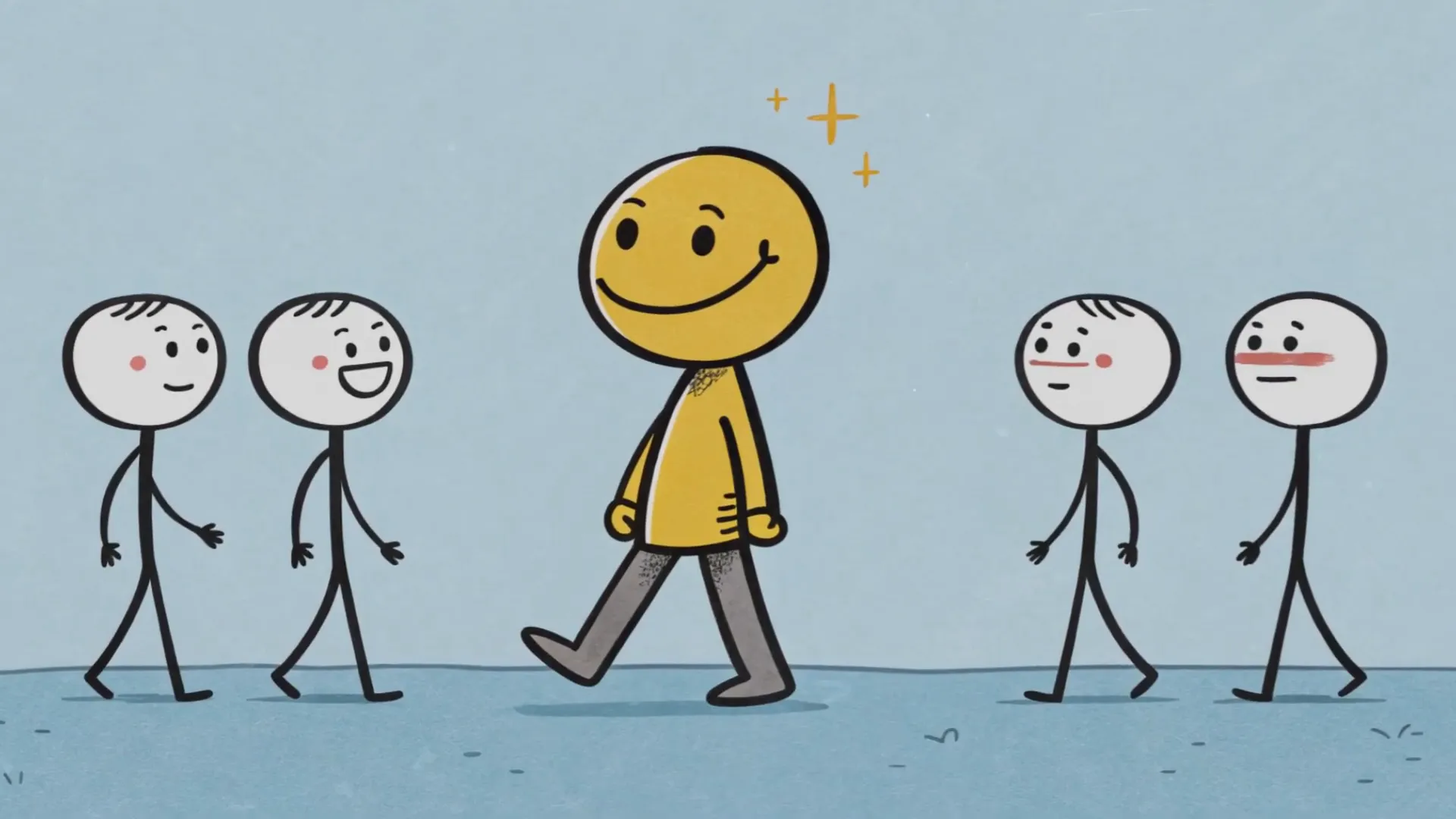 Gelber Persönlichkeitstyp als lebensfroher Entertainer