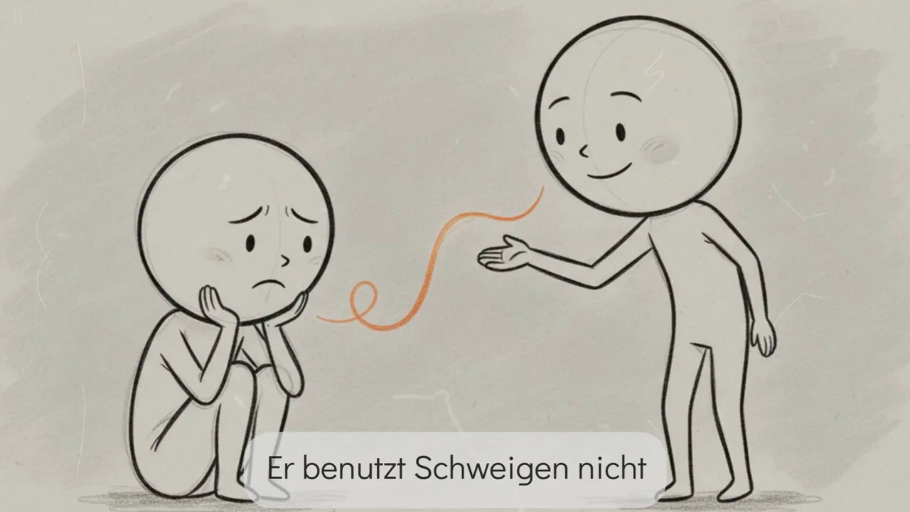 Illustration: eine Person sitzt traurig zusammengekauert, eine andere reicht tröstend die Hand