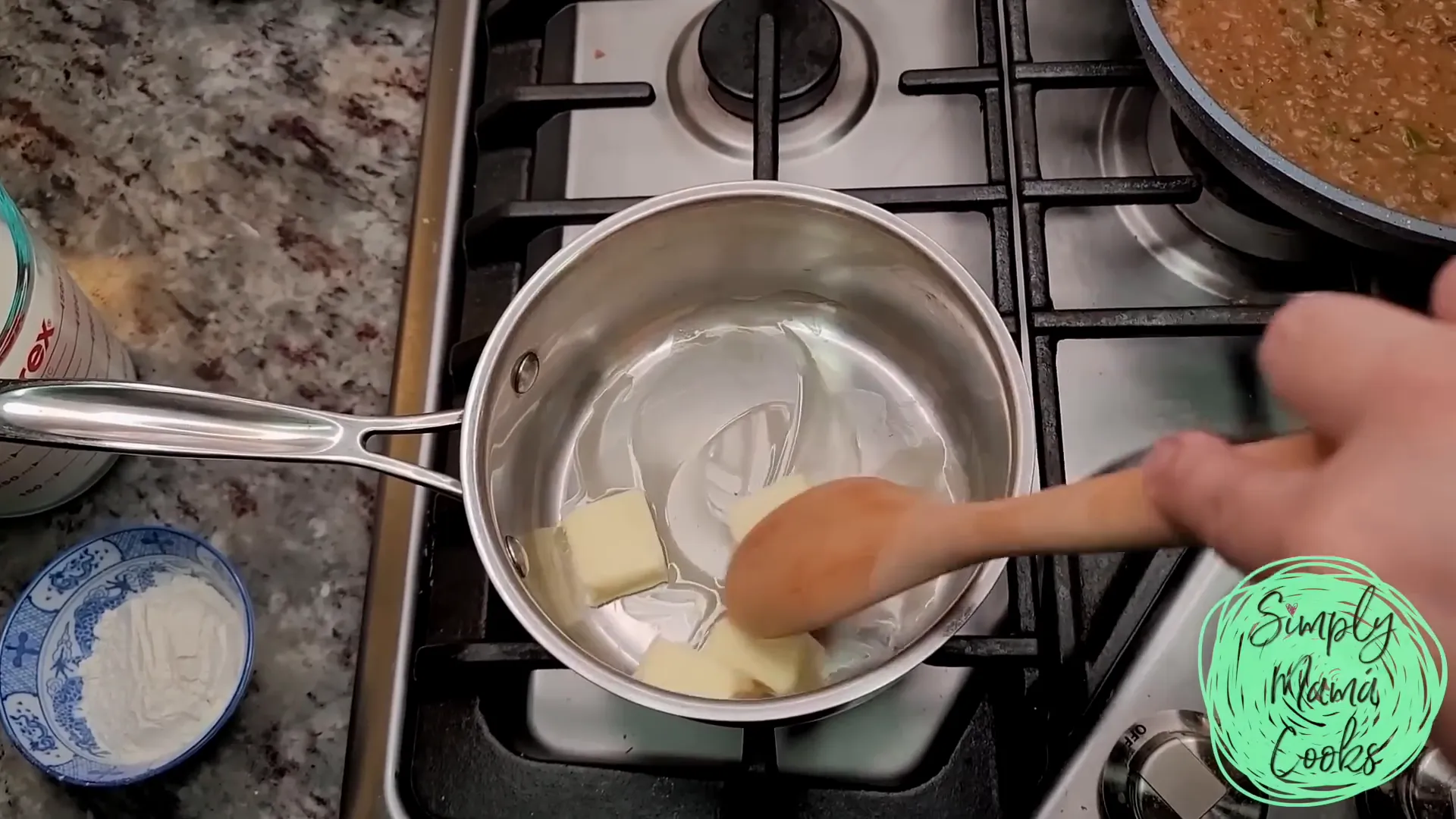 Making béchamel sauce