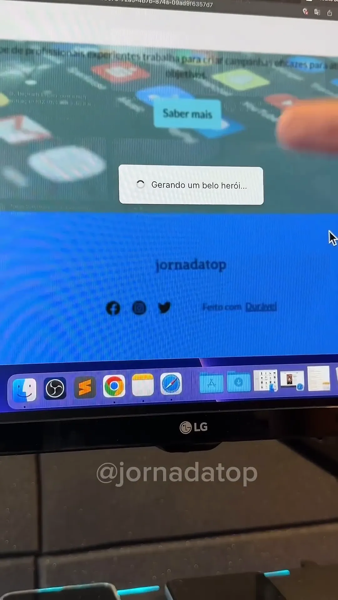 IA gerando conteúdo para o site