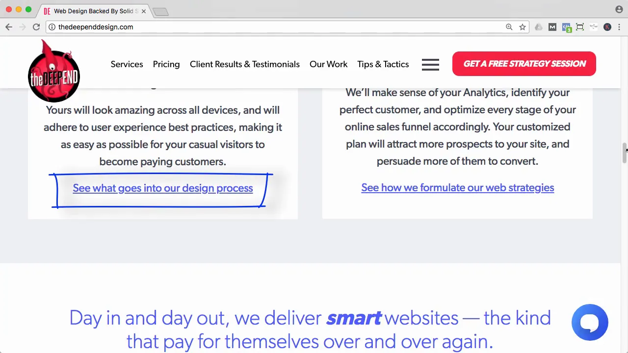 Trang website hiển thị hai cột nội dung với các liên kết văn bản được đánh dấu